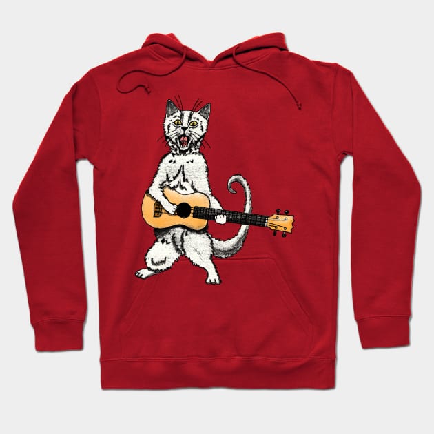 Cat ukulele Hoodie by ZoNe71